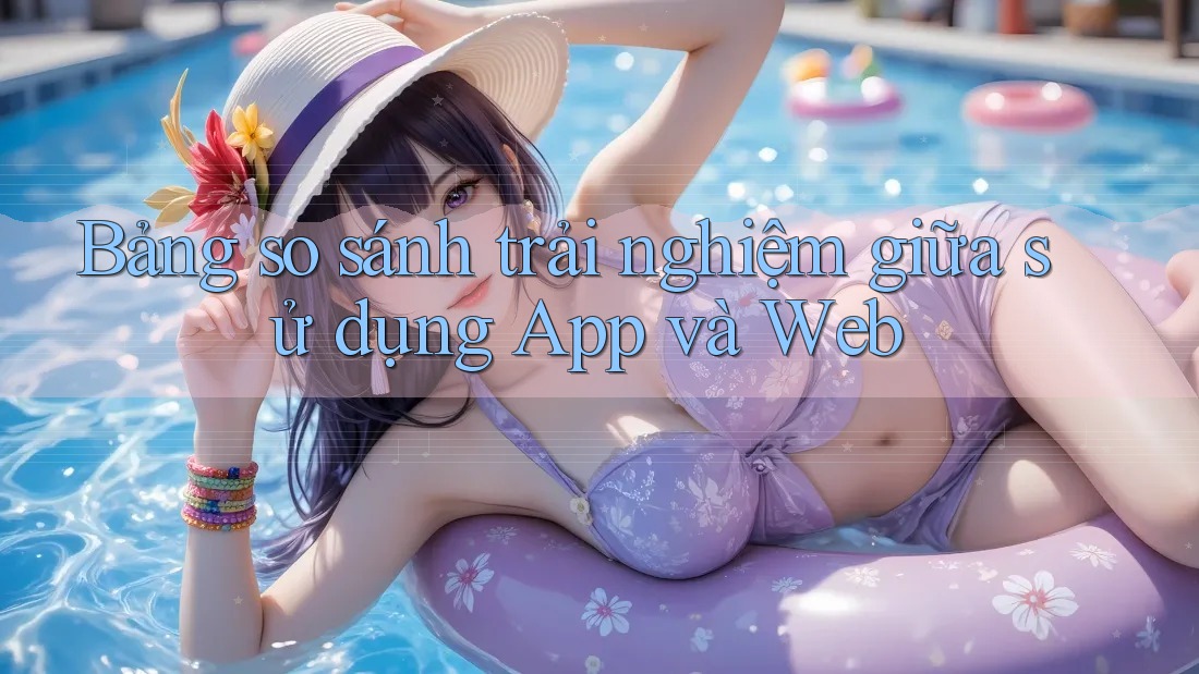 Bảng so sánh trải nghiệm giữa sử dụng App và Web Bảng so sánh trải nghiệm giữa sử dụng App và Web