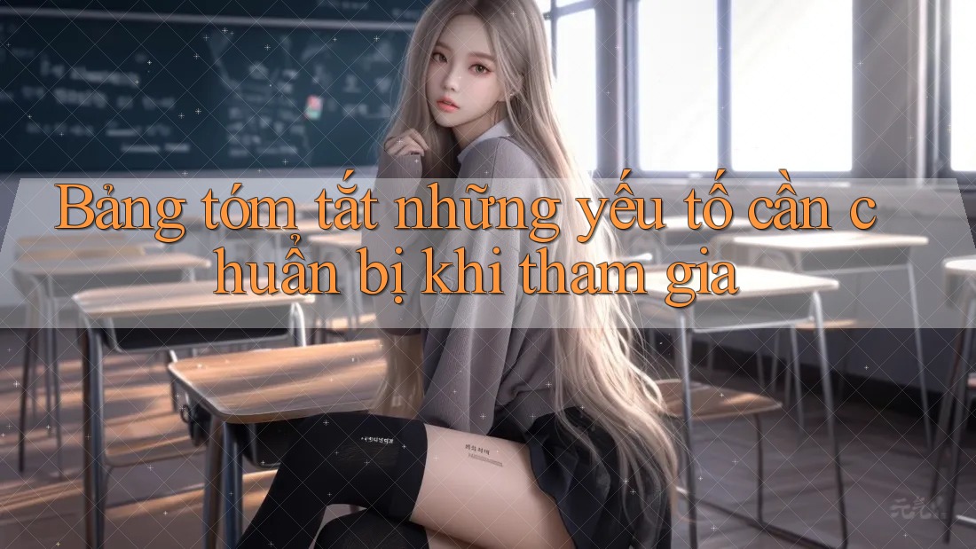Bảng tóm tắt những yếu tố cần chuẩn bị khi tham gia Bảng tóm tắt những yếu tố cần chuẩn bị khi tham gia