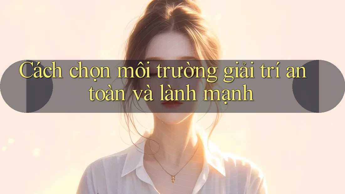 Cách chọn môi trường giải trí an toàn và lành mạnh