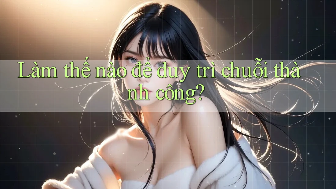Làm thế nào để duy trì chuỗi thành công? Làm thế nào để duy trì chuỗi thành công?