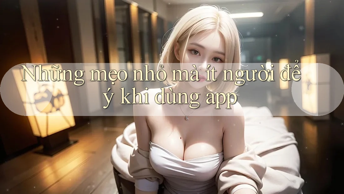 Những mẹo nhỏ mà ít người để ý khi dùng app Những mẹo nhỏ mà ít người để ý khi dùng app