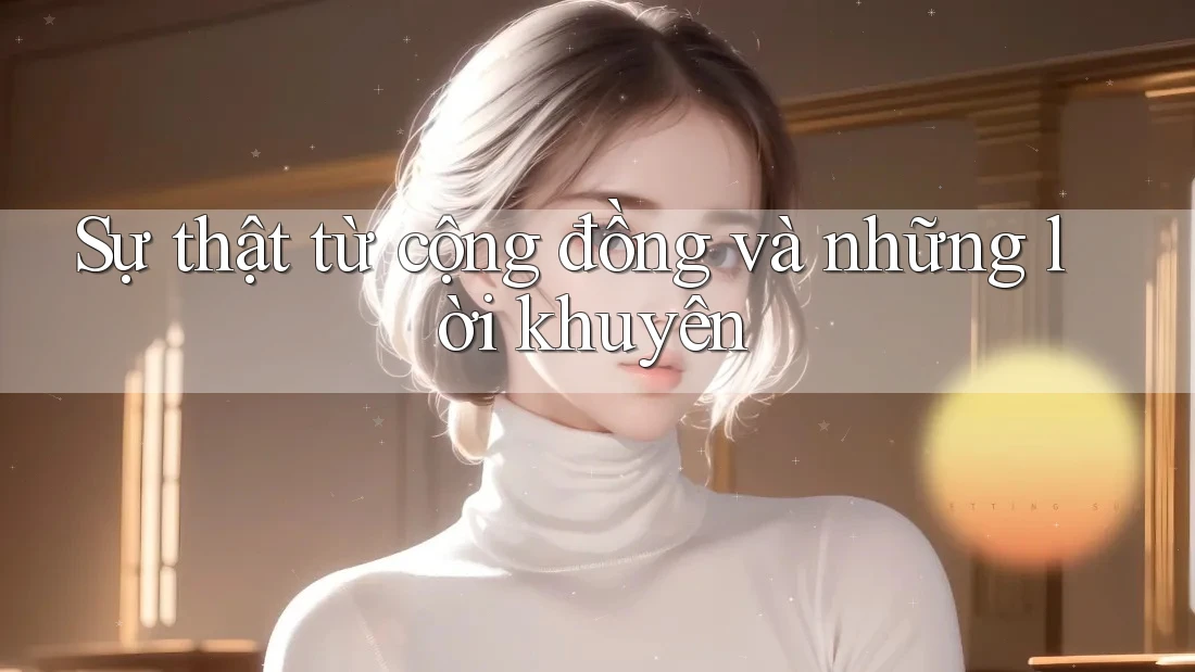 Sự thật từ cộng đồng và những lời khuyên Sự thật từ cộng đồng và những lời khuyên