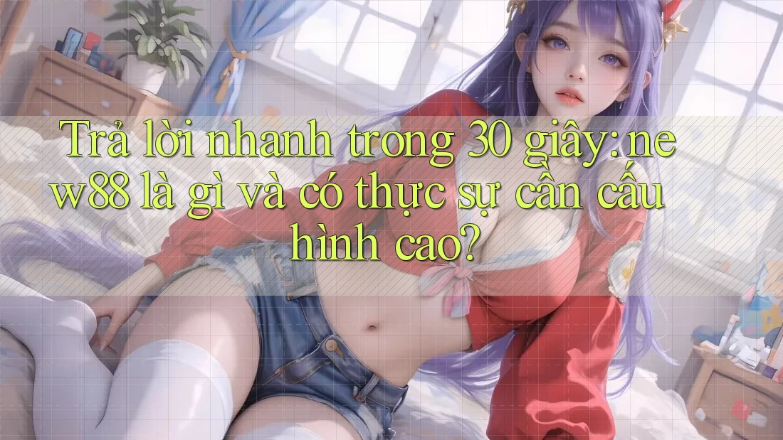Trả lời nhanh trong 30 giây: new88 là gì và có thực sự cần cấu hình cao? Trả lời nhanh trong 30 giây: new88 là gì và có thực sự cần cấu hình cao?